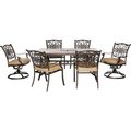 Almo Fulfillment Services Llc Hanover® Monaco 7 Piece Dining Set, Natural Oat MONDN7PCSW-2